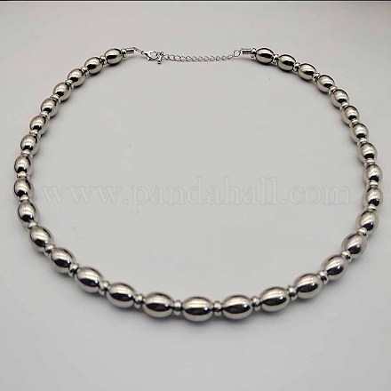 Ожерелье из овальных бусин из сплава JS5451-1
