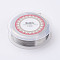 Steel Wire, Round, Stainless Steel Color, 38 Gauge(0.1mm), 800m/roll