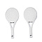 Non-Tarnish 201 Stainless Steel Pendants, Laser Cut, Tennis Racket, Stainless Steel Color, 25x10x1mm, Hole: 1.4mm
