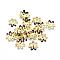 Brass Bead Caps, Lead Free & Cadmium Free & Nickel Free, Multi-Petal, Raw(Unplated), 8x1.5mm, Hole: 1mm