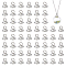 UNICRAFTALE 7mm Long 100pcs Bead Cap Pendant Bails 202 Stainless Steel Round Bails Clasp Dangle Charm Bead Pendant Connector Findings for Pendant Necklace Jewelry Making