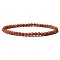 Synthetic Goldstone Beads Stretch Bracelets, Round, 4mm