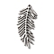 Non-Tarnish 304 Stainless Steel Pendants, Leaf Charms, Stainless Steel Color, 41.5x17.5x2mm, Hole: 1.2mm