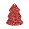 Acrylic Cabochons, Christmas Tree, Red, 35.5x27x2~2.5mm