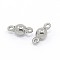 Tarnish Resistant 304 Stainless Steel Links connectors, Round, Stainless Steel Color, 8x3.5mm, Hole: 1mm