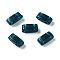 Opaque Acrylic Slide Charms, Rectangle, Prussian Blue, 2.3x5.2x2mm, Hole: 0.8mm