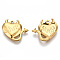 Ion Plating(IP) 201 Stainless Steel Pendants, Evil Heart Charm, Real 18K Gold Plated, 18.5x20x3mm, Hole: 1.6mm