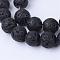 Natural Lava Rock Beads Strands, Round, 6~6.5mm, Hole: 1mm, about 60~62pcs/strand, 15.5 inch