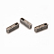 Tarnish Resistant Rectangle 201 Stainless Steel Slide Charms, Stainless Steel Color, 12x3x2.5mm, Hole: 2x10.5mm