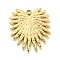 PVD Vacuum Plating 304 Stainless Steel Pendants, Leaf Charms, Real 18K Gold Plated, 20.5x19x1.7mm, Hole: 1.6mm