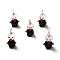Handmade Lampwork Pendants, Bird Charms, Midnight Blue, 28~29x15~17x15~16mm, Hole: 2.5~3.5mm