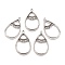 Tibetan Style Alloy Chandelier Components Links, Lead Free & Cadmium Free, Teardrop, Antique Silver, 41.5x24x2.5mm, Hole: 1.5mm and 2mm