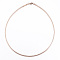 Casual Style 304 Stainless Steel Snake Chain Choker Necklaces, with Lobster Claw Clasps, Rose Gold, 17.7 inch(45cm)