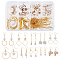 DIY Earring Making Kits, Including Mixed Shapes Synthetical Turquoise, 
Alloy Linking Rings & Pendants, Brass Linking Rings & Cable Chains & Earring Hooks, Iron Pins, White