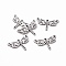 Non-Tarnish 201 Stainless Steel Filigree Joiners Links, Laser Cut, Dragonfly, Stainless Steel Color, 13.5x20x1mm