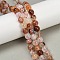 Natural Hematoid Quartz/Ferruginous Quartz Beads Strands, Round, 8~8.5mm, Hole: 0.8mm, about 46~47pcs/strand, 15.16''~15.35''(38.5~39cm)