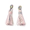 Polyester Tassel Pendants, Lavender Blush, 36~36.5x6~7mm, Hole: 3x5mm