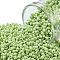 TOHO Round Seed Beads, Japanese Seed Beads, (404F) Lime Green Opaque Rainbow Matte, 11/0, 2.2mm, Hole: 0.8mm, about 1110pcs/10g