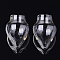 Mechanized One Hole Blown Glass Bottles, for Glass Vial Pendants Making, Teardrop, Clear, 34~35x24.5mm, Hole: 12.5mm