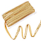 Sparkle Polyester Ribbons, with PVC Plastic Paillette, Garment Accessories, Gold, 1/2 inch(13mm), about 35 Yards(32m)/Card