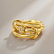 Brass Micro Pave Cubic Zirconia Finger Rings, Stackable Rings, Golden, US Size 8(18.1mm)