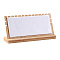 Rectangle Wood Necklaces Display Stands, Jewelry Organizer Holder with PU Leather Mat for Necklaces, White, 25x7.5x10cm