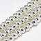 Electroplate Non-magnetic Synthetic Hematite Beads Strands, Rondelle, Silver Plated, 6x4mm, Hole: 2mm, about 97pcs/strand, 15.7 inch