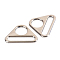 Alloy Adjuster Triangle with Bar Swivel Clips, D Ring Buckles, Platinum, 24.5x32.5x2.2mm