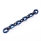 Imitation Gemstone Style & Opaque Spray Painted Acrylic Cable Chains, Quick Link Chains, Dark Blue, 24.5x18.5x4mm and 18.5x11.5x4.5mm, about 39.37 inch(1m)/strand