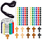 Wood with Opaque Plastic Beads Bracelet DIY Kit, Mixed Color, 9~21.5x6~14.5mm, Hole: 1.4~3.8mm