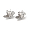 Brass Charms, Cadmium Free & Nickel Free & Lead Free, Shark Charm, Real Platinum Plated, 13x12.5x7mm, Hole: 0.8mm