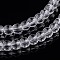 Glass Round Beads Strands, Clear, 4x3mm, Hole: 1mm, about 99pcs/strand, 12~15inch