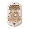 Non-Tarnish 201 Stainless Steel Pendants, Praise Message Charms, Oval with Word Charms, Stainless Steel Color, 49x28x2mm, Hole: 3mm