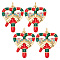 Brass Micro Pave Colorful Grade AAA Cubic Zirconia Pendants, with Enamel and Jump Ring, Long-Lasting Plated, Cadmium Free & Lead Free, Heart, 19x15x3.5mm, Hole: 2mm, 4pcs