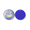 Acrylic Pendants, with Enamel and Glitter Powder, Flat Round with Dolphin Pattern, Blue, 24x2mm, Hole: 1.5mm