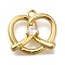 Rack Plating Brass Micro Pave Cubic Zirconia Pendants, Long-Lasting Plated, Lead Free & Cadmium Free, Heart Charms, Real 18K Gold Plated, 14.5x15x4mm, Hole: 1.5mm