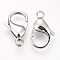 Tarnish Resistant 304 Stainless Steel Lobster Claw Clasps, Parrot Trigger Clasps, Stainless Steel Color, 20x12.5x5mm, Hole: 2.5mm