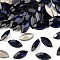 Preciosa® MAXIMA Crystal Fancy Stones, Czech Crystal, 435 14 615 Navette(Horse Eye), Dura Foiling, 30280 Dark Indigo, 15x7mm