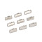 Iron Ribbon Crimp Ends, Nickel Free, Platinum, 7x13mm, Hole: 2mm