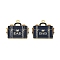 Father's Day Alloy Enamel Pendants, Golden, Bag, 22x25x1mm, Hole: 1.8mm