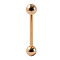 304 Stainless Steel Tongue Rings, Round, Gold, 16mm