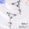 316L Surgical Stainless Steel Pave Clear Cubic Zirconia Nipple Stirrup, Stainless Steel Color, Star, Bar Length: 15mm, Pin: 1.6mm