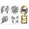 GLOBLELAND 4Pcs Mini Narcissus Clear Stamps for DIY Scrapbooking Narcissus Flowers Silicone Stamp Seals Transparent Stamps for Cards Making Photo Album Journal Decoration 2.2x2.2inch