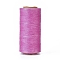 Waxed Polyester Cord, Micro Macrame Cord, Waxed Sewing Thread, Flat, Orchid, 0.8mm, about 284.33 yards(260m)/roll