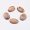Natural Picture Jasper Flat Back Cabochons, Oval, 40x30x8.5mm