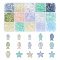 275Pcs 15 Styles Transparent & Frosted Glass Beads, Fish & Starfish, Mixed Style, Mixed Color, 10.5~15x6~15x5~6.5mm, Hole: 1~1.4mm
