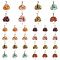 32Pcs 8 Style Tibetan Style Natural & Synthetic Mixed Gemstone Chip Pendants, Antique Silver Tone Alloy Tree of Life Charms with 304 Stainless Steel Snap on Bails, 28x24mm, 4pcs/style