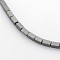 Electroplate Non-magnetic Synthetic Hematite Beads Strands, Frosted Cuboid Beads, Black Plated, 4x2x2mm, Hole: 1mm, about 98pcs/strand, 15.7 inch