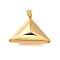 304 Stainless Steel Pendants,  Triangle Charm, Golden, 28x40.5x16mm, Hole: 5x9mm