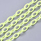 Acrylic Opaque Cable Chains, AB Color, Horse Eye, Champagne Yellow, 13x8x2mm, 18.5 inch~19.29 inch(47~49cm)/strand